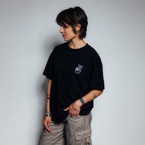 T-SHIRT CZARNY VAMOS
