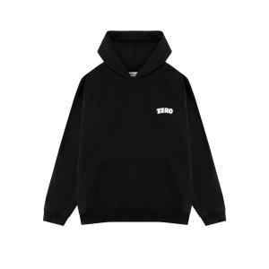 BLUZA Z KAPTUREM CZARNA LOGO PLUSZOWE