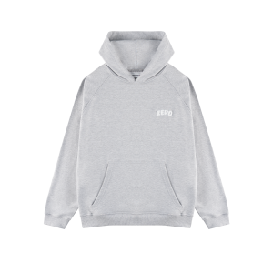 BLUZA Z KAPTUREM SZARA LOGO PLUSZOWE