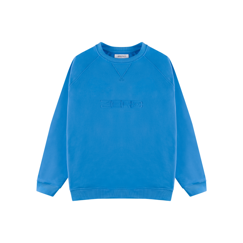 BLUZA NIEBIESKA LOGO TŁOCZONE
