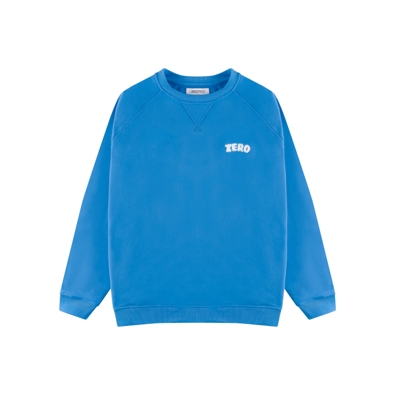 BLUZA NIEBIESKA LOGO PLUSZOWE