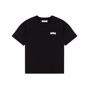 T-SHIRT CZARNY LOGO PLUSZOWE