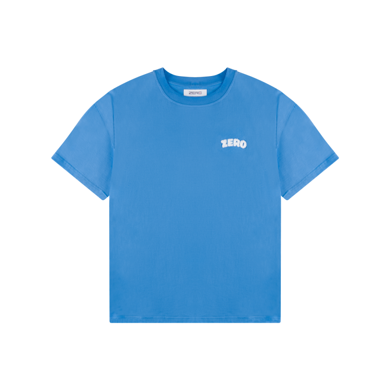 T-SHIRT NIEBIESKA LOGO PLUSZOWE