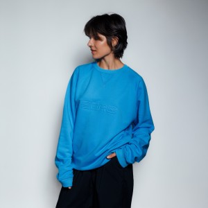 BLUZA NIEBIESKA LOGO TŁOCZONE