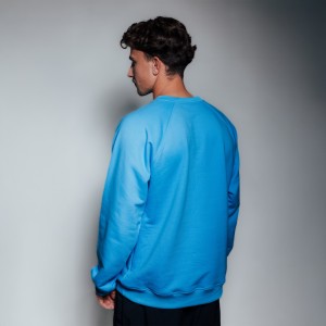 BLUZA NIEBIESKA LOGO PLUSZOWE