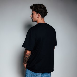 T-SHIRT CZARNY LOGO HD PRINT
