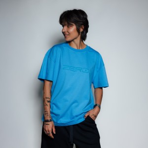 T-SHIRT NIEBIESKA LOGO HD PRINT