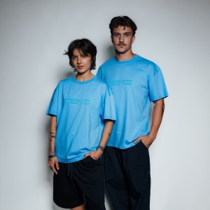 T-SHIRT NIEBIESKA LOGO HD PRINT