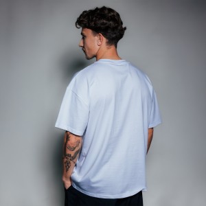 T-SHIRT BIAŁY LOGO PLUSZOWE